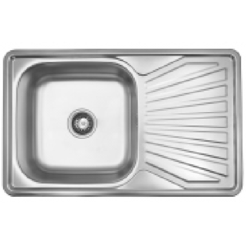 Мийки KRAFT Р780*480*180-15 ВЕ(0,8mm) вріз. Квадр. Вел. Мат.