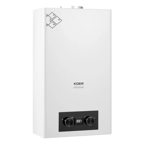 KOER KWH.G0110 WHITE Газова колонка димохідна 10 л/хв (колір білий) (1 шт/ящ)