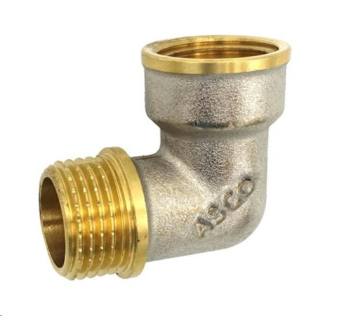 ASCO Кутник 1/2" ЗВ нікель. з проточкою 1/100