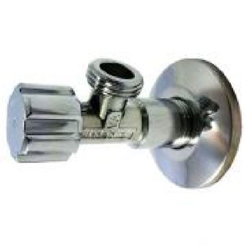 VA Albertoni C158684  Кран вентильний для сантехприладів  ZAMAC  ?1/2" х 1/2  з металевою ручкою