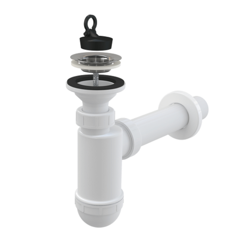 AlcaPlast A41, d40 Сифон для умивальника з нержавіючою решіткою d63