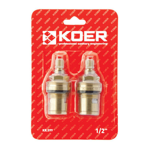 KOER KR-599 Кран-букси КОМПЛЕКТ кераміка MF-1/2"(2шт/Блістер)