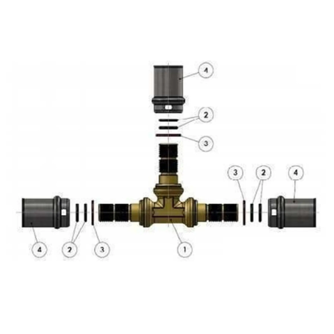 APE AP 131 16х16х16 Трійник проміжний прес