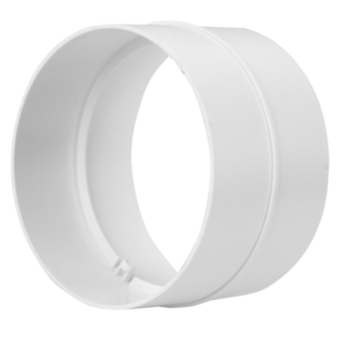 EUROPLAST З'єднання AS100 круглих  канальний пластиковий 100 (20шт)