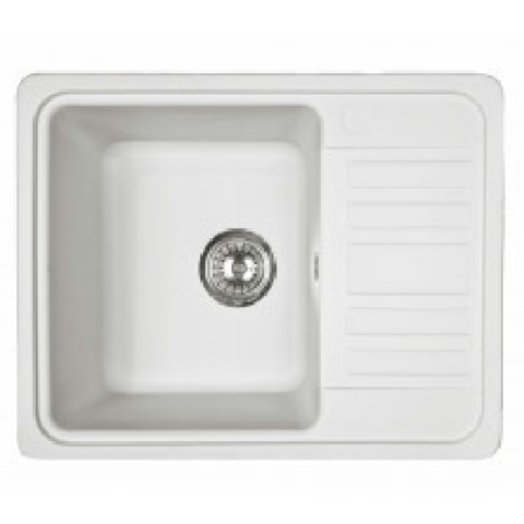 INOVITA SMALL 570х455х180 Бiлий - 01 Мийка кухонна гранітна (Без сифона)