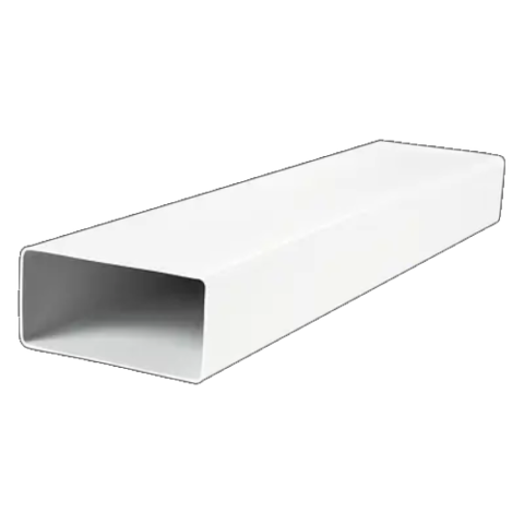 EUROPLAST Труба K-0.5 плоский канал пластиковий, 110x55mm, 0.5m (20шт)