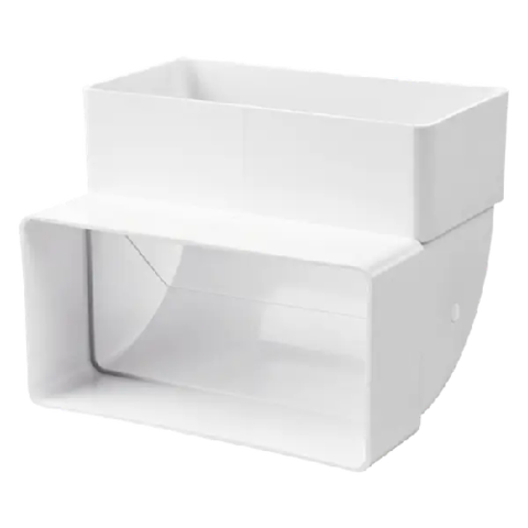 EUROPLAST Коліно KLV вертикальне пластикове, 110x55mm, 90° (10шт)