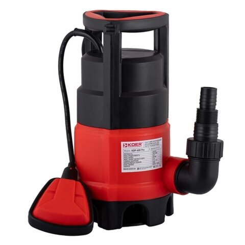 KOER KDP-400 PRO Насос дренажний, корп.пластик Н=6М, Q=8,4кбМ, P=400 Вт (25,32,40 мм)