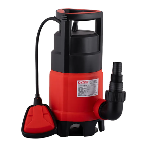 KOER KDP-750 PRO Насос дренажний, корп.пластик Н=8М, Q=13,5кбМ, P=750 Вт (25,32,40 мм)