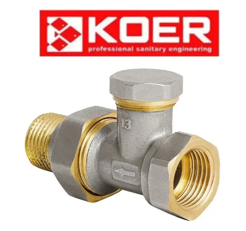 KOER 904 Кран радіаторний Нижній Прямий 1/2*1/2 (80шт.)