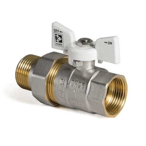 KOER 227 W - 3/4 WHITE Кран  американка прямий (10шт)