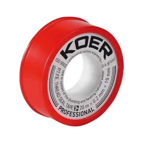 KOER STP-01 20M*0.2mm*19mm БІЛА - Велика Фум стрічка (25шт)