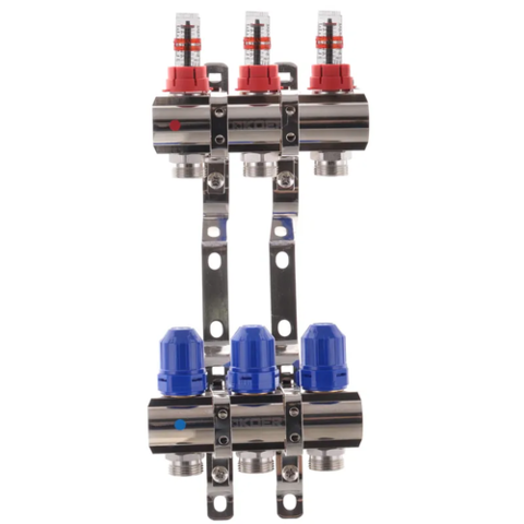 KOER KR 1110- 03 1x3  WAYS Колектор з розходомірами компл. (верх+низ+кріпл.)