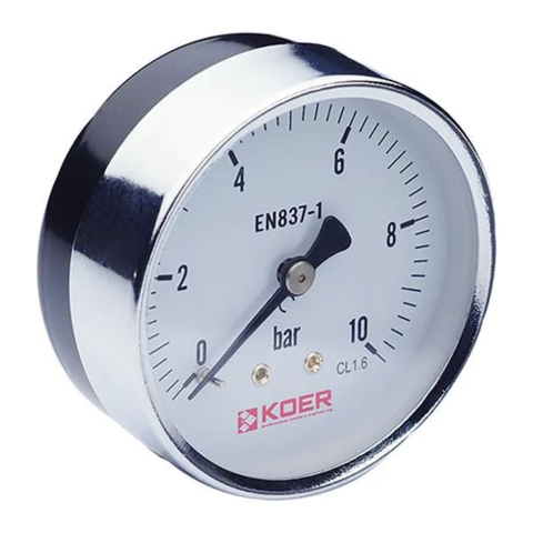 KOER KM.611A 1/4'' (D=63мм 0-10 bar) Манометр аксіальний