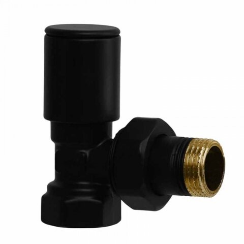 KOER KR.531.Black - 1/2"KOER KR.531.Black - 1/2"  Кран для рушникосушки кутовий (ЦІНА ЗА 1 шт)
