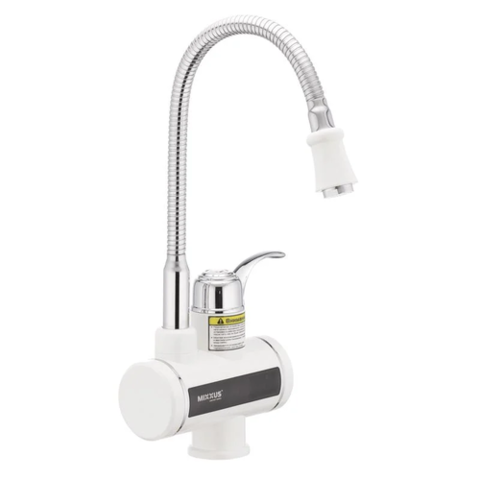 MIXXUS Electra 240-E Водонагрівач 3 kW проточний, З ІНДИКАТОРОМ ТЕМП., RESET, на мийку (10 шт/ящ)