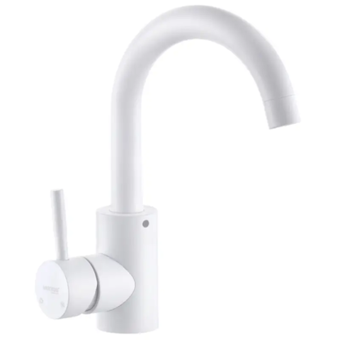 MIXXUS SUS- 001-С- WHITE Змішувач для Умивальника Круглий Ниський нерж. SUS 304