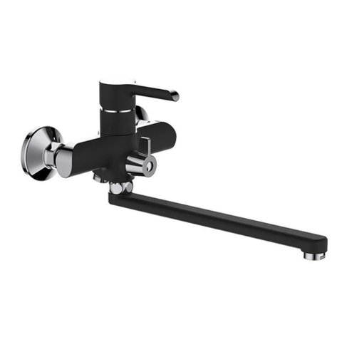 MIXXUS PREMIUM EDEM 006 EURO (BLACK)  Змішувач для ванни довгий гус.Чорний + НІкель.
