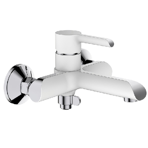 MIXXUS PREMIUM EDEM 009 (WHITE) Змішувач для ванни литий Білий + НІкель.
