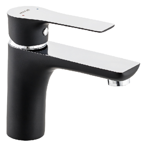 MIXXUS PREMIUM  EVA 001 (BLACK) Змішувач для умивальника Чорний + Нікель