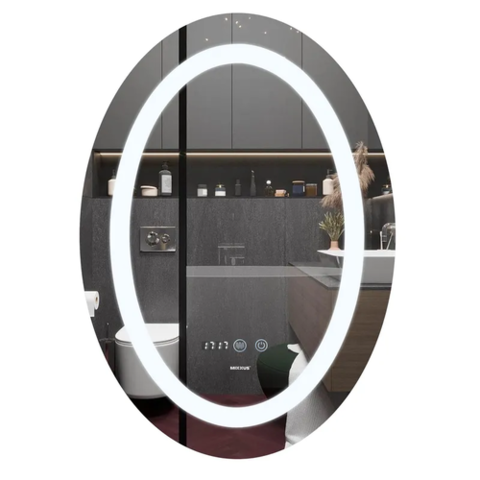 MIXXUS PLAIN MV02-50x70 Дзеркало (годинник, LED-підсвічування, антизапотівання)