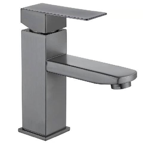 MIXXUS KUB-001 GRAPHITE Змішувач для умивальника з нерж. сталі SUS304 (кіл. графіт)