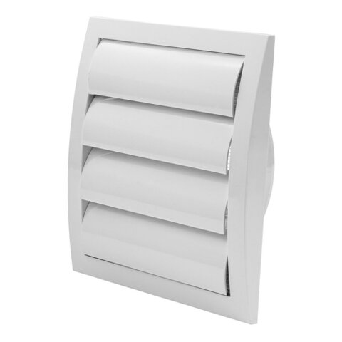 Решітка ND10Z пластикова, 148x153mm, O100mm, з жалюзі