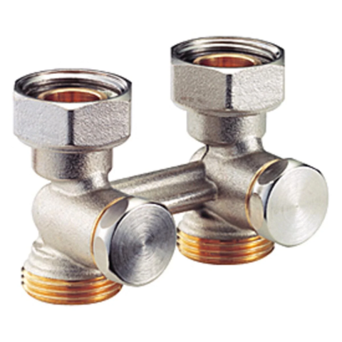 Giacomini R387X001 Кран кутовий для радіатор. нижнє підкл. 3/4x18