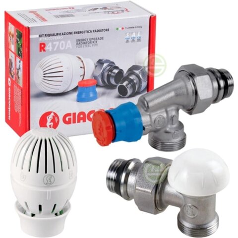 Giacomini R470FX023 Кран радіаторний комплект під євроконус