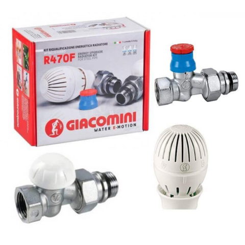Giacomini R470FX013  Кран радіаторний Комплект прямий 1/2