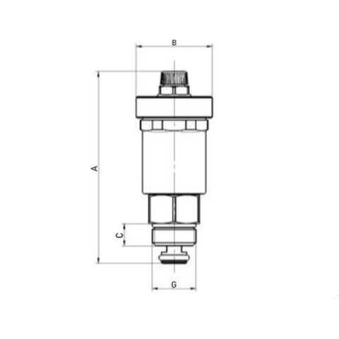 ROHO R1302 - 50 - 1/2 H Розповітрювач автоматичний з клапаном