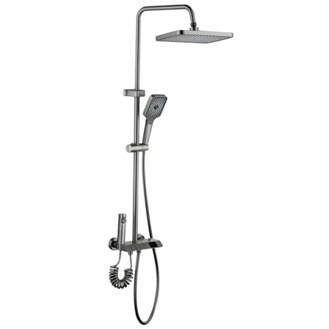MIXXUS PREMIUM NEPTUNE 009-J GRAPHITE Душ.колона зі зміш.з КНОП.ПЕРЕМИК.4 реж.(Кол. графіт)(6 шт/ящ)