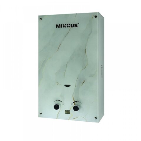 MIXXUS GWH-0510 BASIC GLASS Газова колонка димохідна 10 л/хв (панель зі скла з малюнком)