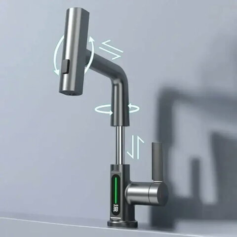 KRAFT KRF 5051 Змішувач для умивальника з цифровим дисплеєм