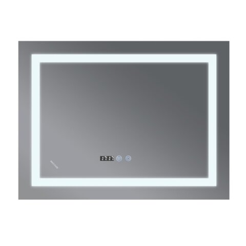 MIXXUS WARM MR02-90x70 Дзеркало з LED Touch, Anti-fog, димером, рег. яскр., годинником (5 шт/ящ)