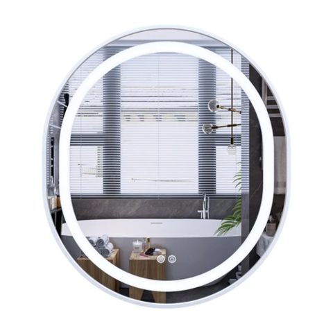 MIXXUS PREMIUM ELLIPSE MV05-80x70-REVERSE WHITE Дзеркало (LED Touch, Anti-fog, димер(3-6kK))(5шт/ящ)