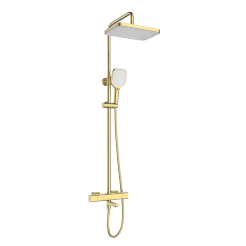 MIXXUS PREMIUM VIRGO 009-J BRUSHED GOLD Душ.колона з термост.зміш.,3 функ. (Кол.мат.золото)(3 шт/ящ)
