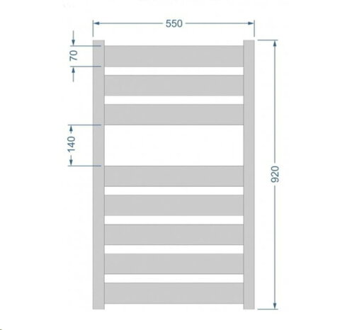 HEIZUNG Рушникосушка Квадратна WP 880 * 550  8//55  Біла