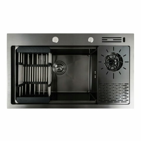 KRAFT Мийка Handmade HS 7648 KH NANO BLACK  DECOR