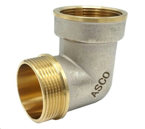 ASCO Кутник 11/2" ЗВ нікель. з проточкою 1/10