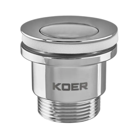 KOER PW-02-01 1 1/4'' Донний клапан д/раков.універс(з/без перел) СLICK-СLACK (Кол.хром) (20 шт/ящ)