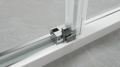 KOER SR SC03-100x100x200-TR-01 Душова кабіна без піддону прозоре скло EASY CLEAN 6мм ХРОМ (1 шт/ящ)