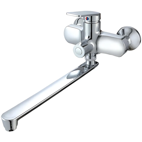 PLAMIX LUCAS-006 EURO SET CHROME Змішувач для ванни (з шлангом, лійкою та кронштейном) (24 шт/ящ)
