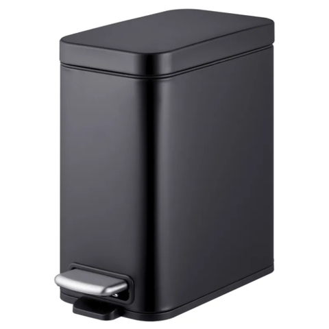 MIXXUS PREMIUM QUADRO-TC0105 BLACK Відро для сміття з пл.закр. прямокутне 5 л (кол.чорний) (6 шт/ящ)