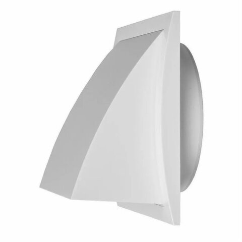 EUROPLAST Решітка ND10FV пластикова, 148x153mm, O100mm, Зовнішня, зі зворотним клапаном