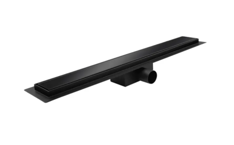KOER FD08-70x800-GLASS BLACK Душ.трап з нерж.ст. SUS304 70x800мм зі склян.панеллю(Кол.чорн)(5 шт/ящ)