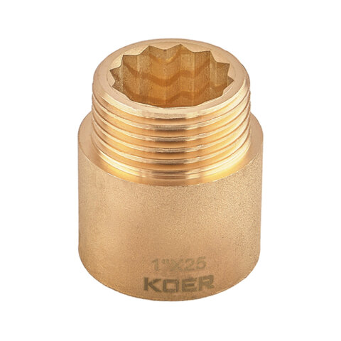 KOER KF.E10-25.WN - 1"-25мм Подовжувач БЕЗ НІКЕЛЮ (60 шт/ящ, 10 шт/уп)