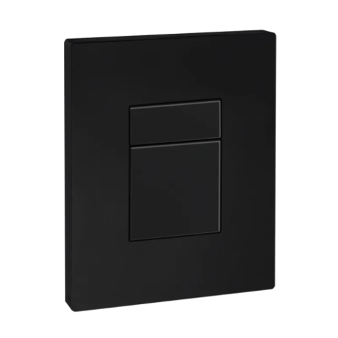 KOER KT-0607-05 Панель змиву 157x198x3mm пластикова, кнопка квадратна (колір ЧОРН. МАТ.) (10 шт/ящ)