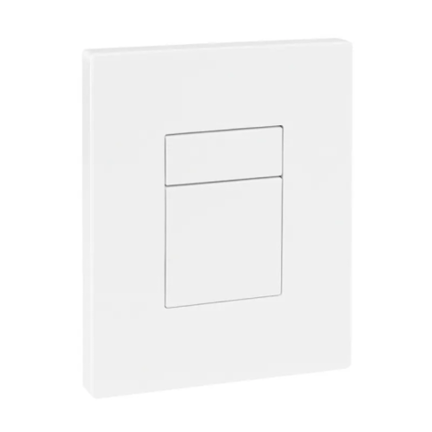 KOER KT-0607-03 Панель змиву 157x198x3mm пластикова, кнопка квадратна (колір БІЛИЙ) (10 шт/ящ)