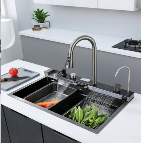 KRAFT Мийка Handmade HS 6846 WF - 3 - NANO BLACK DECOR
